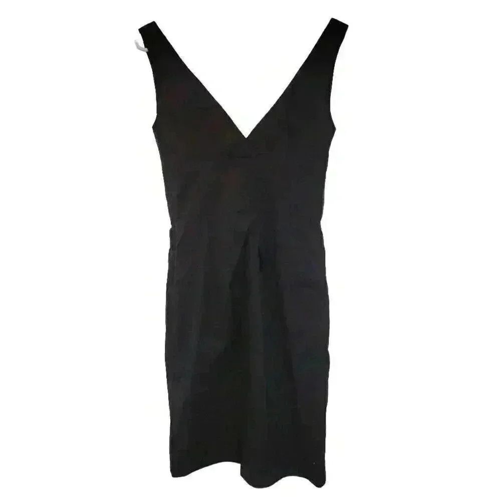 Diane von Furstenberg Women's Black Cotton/Poly Lined Cocktail Party Dress - Picture 6 of 10